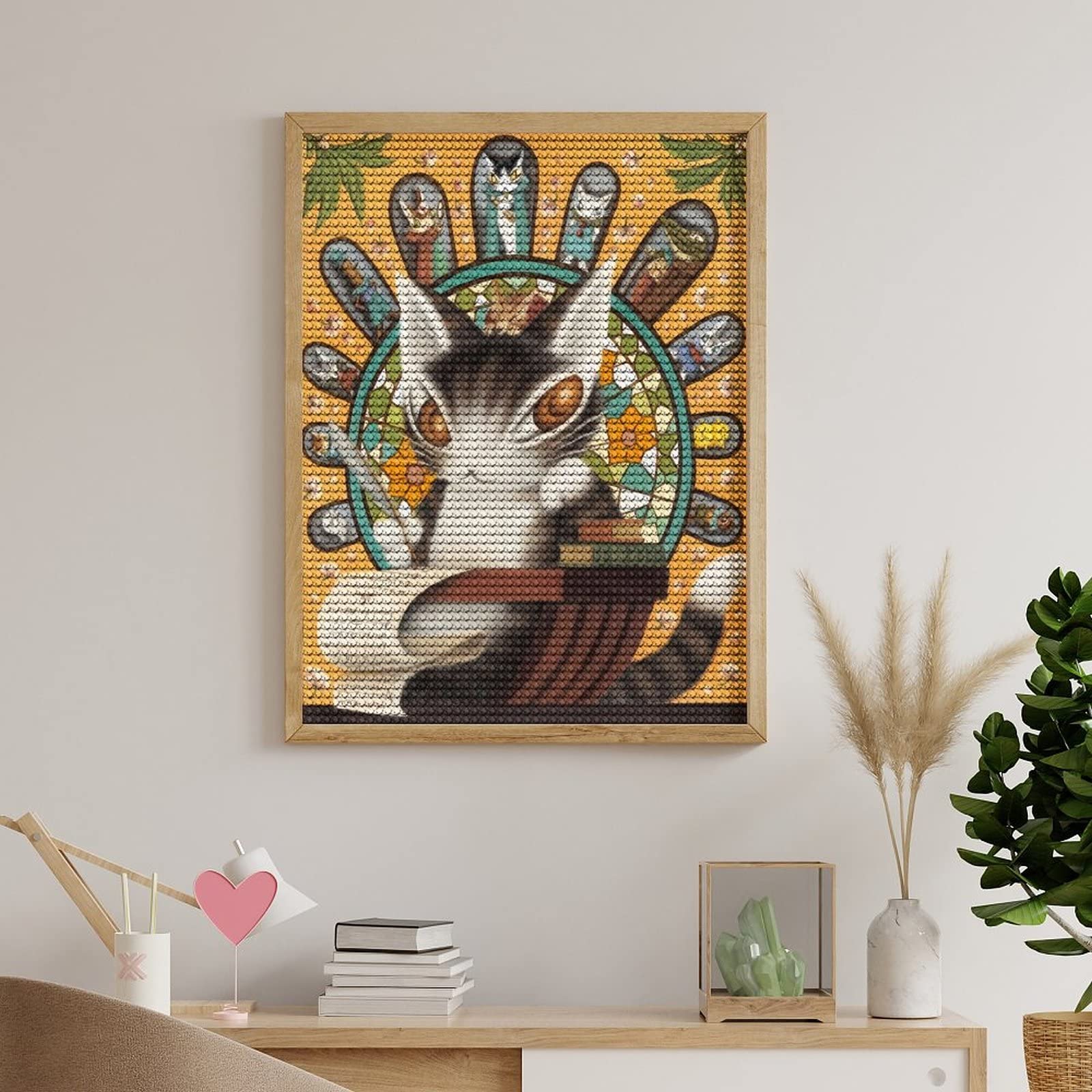 Amazon | 猫のダヤンは ダイヤモンドの絵画 ダイヤモンドアート5D